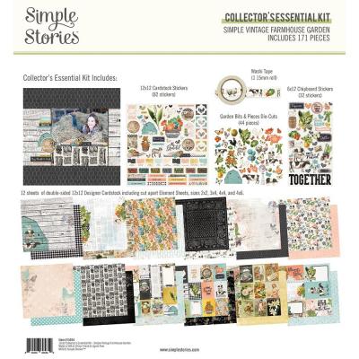 Simple Stories Simple Vintage Farmhouse Garden Designpapier - Collector's Essential Kit